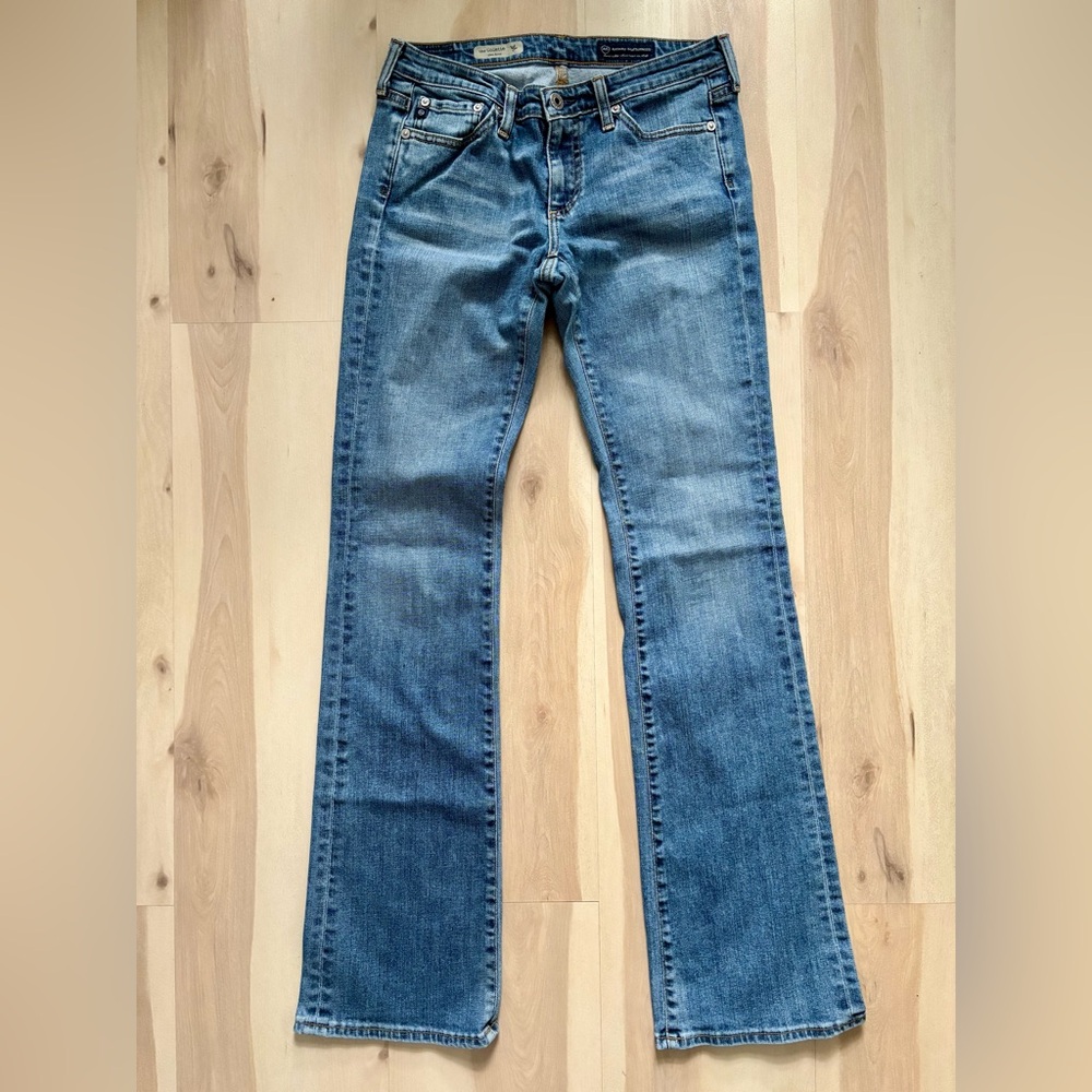 Adriano Goldsmeid 27 Jeans The Colette Slim Boot Ultra Low Rise Y2K VTG Med Wash